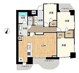 ロワール北千住 3LDKの間取図画像