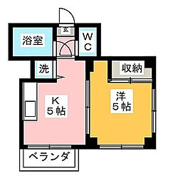 ソフィアビル 1Kの間取図画像