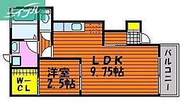 ボア・ラヴィーヌE 1DKの間取図画像