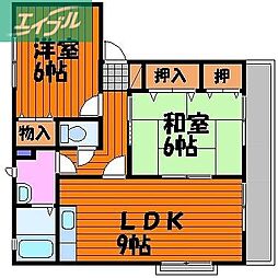 ファミーユサトウ2A棟 2LDKの間取図画像