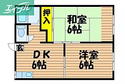 ASP 2DKの間取図画像
