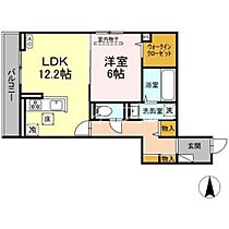 サンメゾン・小池Ａ  ｜ 岡山県倉敷市東富井（賃貸アパート1LDK・1階・50.13㎡） その2