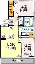 フラワーシティ  ｜ 岡山県倉敷市宮前（賃貸アパート2LDK・3階・53.79㎡） その2