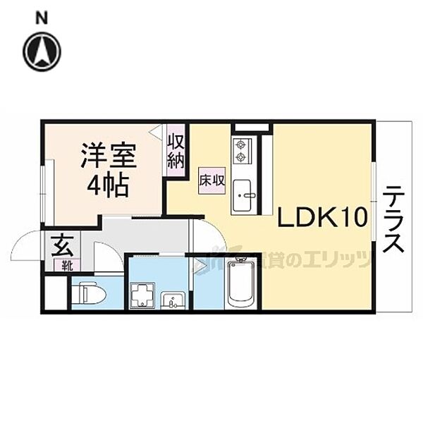 奈良県香芝市五位堂3丁目(賃貸アパート1LDK・1階・36.00㎡)の写真 その2