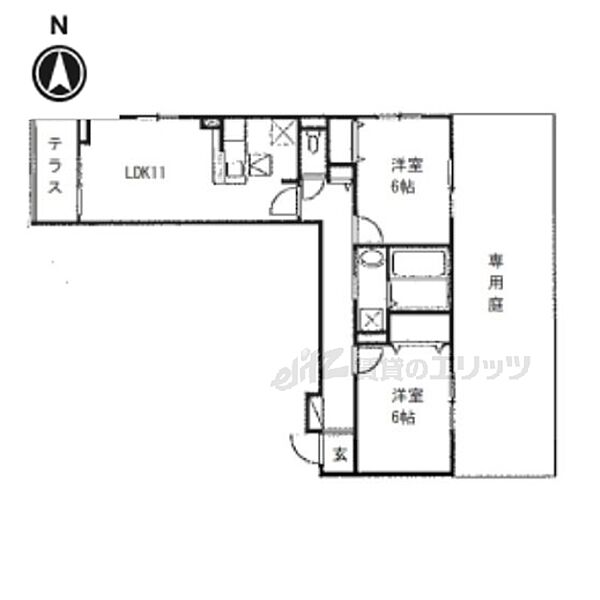 カーサ　カメリア 102｜大阪府枚方市池之宮２丁目(賃貸アパート2LDK・1階・58.24㎡)の写真 その2