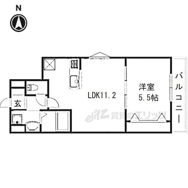 ＬＹＣＫＡ 201｜大阪府枚方市田宮本町(賃貸アパート1LDK・2階・36.86㎡)の写真 その2