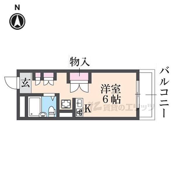 奈良県生駒市辻町(賃貸アパート1R・2階・16.70㎡)の写真 その2