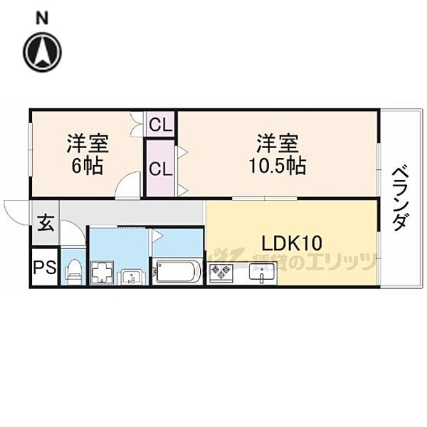 プルミエール新大宮 402｜奈良県奈良市芝辻町4丁目(賃貸マンション2LDK・4階・60.00㎡)の写真 その2