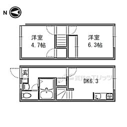 レオパレス寿 2DKの間取図画像