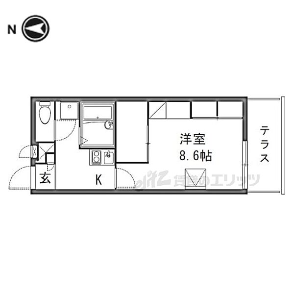 レオパレスＬａ　Ｖｉｓｔａ 101｜奈良県大和郡山市九条平野町(賃貸アパート1K・1階・23.18㎡)の写真 その2