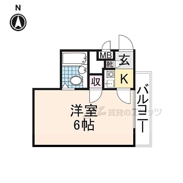 奈良県生駒市辻町(賃貸マンション1K・2階・17.12㎡)の写真 その2
