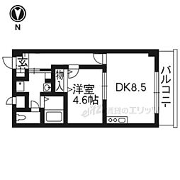 M'プラザ津田駅前12番館 1DKの間取図画像