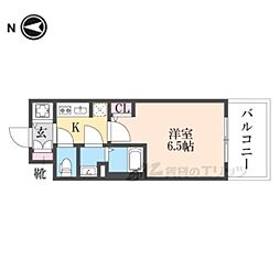Osaka Metro中央線 深江橋駅 徒歩8分の賃貸マンション 5階1Kの間取り