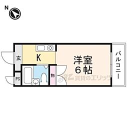 S・H・星ケ丘ハイツ 1Kの間取図画像