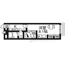レオパレスWildBoar 1Kの間取図画像