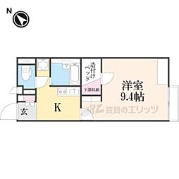 レオネクスト緑が丘 1Kの間取図画像