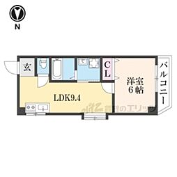 M'プラザ津田駅前参番館 1LDKの間取図画像