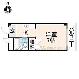 サンハイツ光善寺 1Kの間取図画像