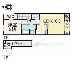 リバーサイドシトラス 1LDKの間取図画像