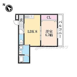 グレートヒルズ六番館 1LDKの間取図画像