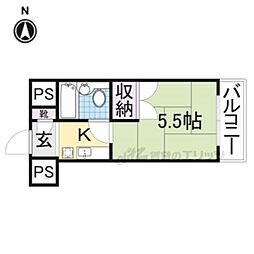 水野ビル 1Kの間取図画像