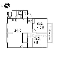 サンコートサヨミ 2LDKの間取図画像