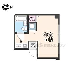 ニューストークアパートメント禁野本町 ワンルームの間取図画像