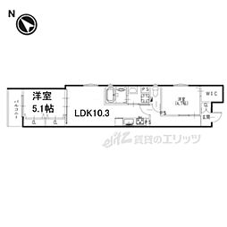 ワンライフ私市 2LDKの間取図画像