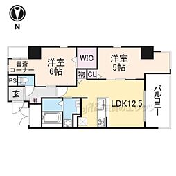 テラス天の川 2LDKの間取図画像