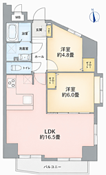 ラビ・マイキャッスル西大井 2LDKの間取図画像