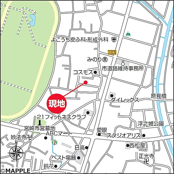 地図を拡大表示
