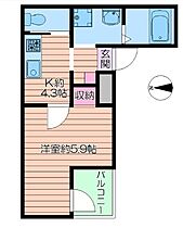 ルクス西川口  ｜ 埼玉県川口市西川口2丁目（賃貸アパート1K・2階・20.79㎡） その2