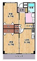 シャイニング壱番館  ｜ 滋賀県彦根市南川瀬町（賃貸マンション2LDK・3階・58.50㎡） その2