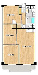コスモハイツ光明池A棟 3LDKの間取図画像
