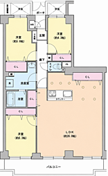コスモ北野田 3LDKの間取図画像