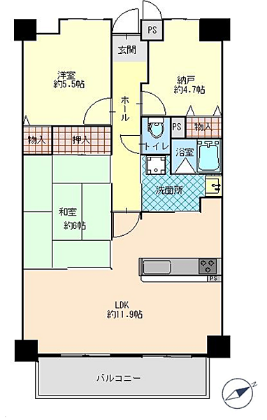 間取りを拡大表示