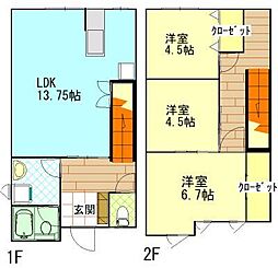 コートモデリア 3LDKの間取図画像