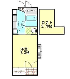 ビューグレート 1Kの間取図画像