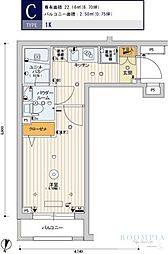 SKYCOURT渋谷北参道 1Kの間取図画像