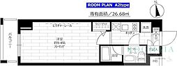 ステージファースト新御徒町 1Kの間取図画像