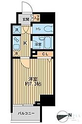 HF早稲田レジデンス 1Kの間取図画像