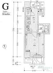 パークウェル高円寺 1Kの間取図画像