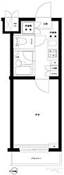 ルーブル早稲田六番館 1Kの間取図画像