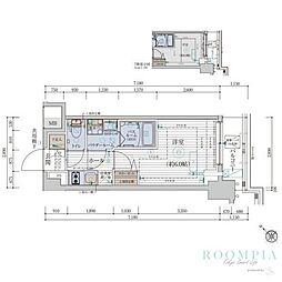 エステムプラザ品川西小山 1Kの間取図画像