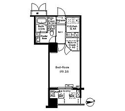ParkAxis元浅草STAGE 1Kの間取図画像