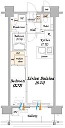 ガーラ・レジデンス浅草 1LDKの間取図画像