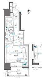 ZOOM錦糸町 1Kの間取図画像