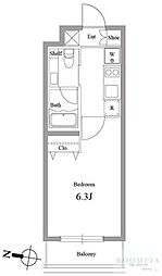 FINELIGHTS氷川台 1Kの間取図画像