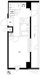 ルーブル西五反田弐番館 1Kの間取図画像