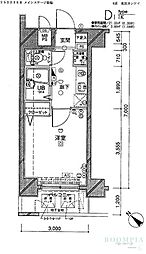 メインステージ巣鴨 1Kの間取図画像